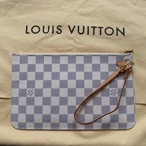 Louis Vuitton Neverfull MM Damier Azur Wristlet